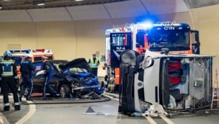 So sah es nach dem Zusammenstoß im Freinberg-Tunnel aus. (Bild: Martin Scharinger)