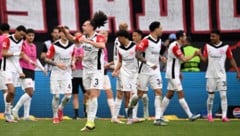 Großer Jubel bei Eintracht Frankfurt (Bild: AFP/KIRILL KUDRYAVTSEV)