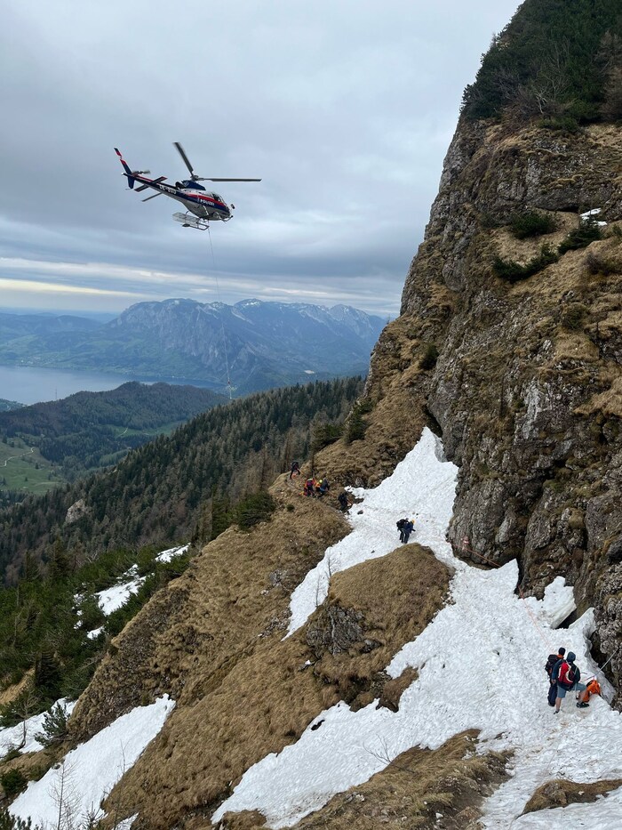 Die Nordseite des Schafberg ist kalt und steil.