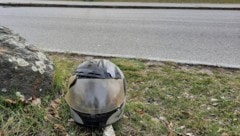 Der Motorradfahrer wurde bei dem Unfall schwer verletzt. (Bild: P. Huber)