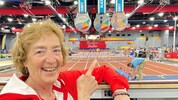Karmella Michlfeit mit ihren drei Medaillen von der WM in den USA