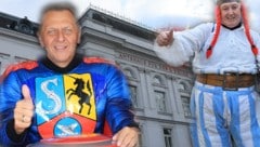 Thomas Steinhart (SPÖ) gegen „Obelix“ Paul Stadler (FPÖ) (Bild: Tomschi Peter)