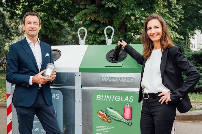 Dr. Harald Hauke, DI Eva Koller, Geschäftsführung Austria Glas Recycling