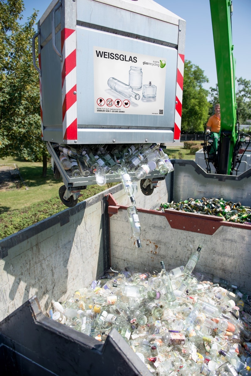 Weißglas zu Weißglas (Bild: Austria Glas Recycling)