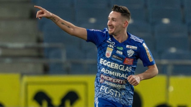 Donis Avdijaj kann im Cupfinale zum entscheidenden Faktor für Hartberg werden. (Bild: GEPA)