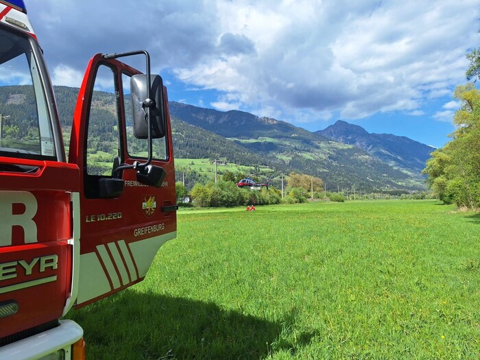Der Verletzte wurde ins Spital geflogen.