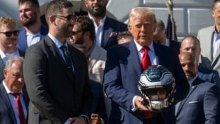 US-Präsident Donald Trump hat die Football-Profis der Philadelphia Eagles im Weißen Haus ...