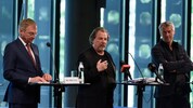 Landeshauptmann Thomas Stelzer (li.); Intendant Hermann Schneider (Mitte), Chefdirigent Markus ...