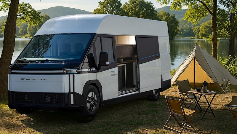Mit 500 km Reichweite kann man sich den Flynt auch gut als Campingbus vorstellen. (Bild: Flynt)