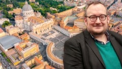 ÖAW-Historiker Johannes Preiser-Kapeller kennt die wechselhafte Geschichte hinter dem Amt des Kirchenoberhaupts. (Bild: Krone KREATIV/ÖAW/Nicolas Gail/stock.adobe.com)