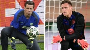 Die Barca-Goalies Szczęsny (li.) und Marc-André ter Stegen. (Bild: AP)