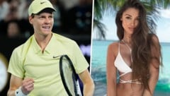 Jannik Sinner und Lara Leito (Bild: Krone KREATIV/AP, Instagram)