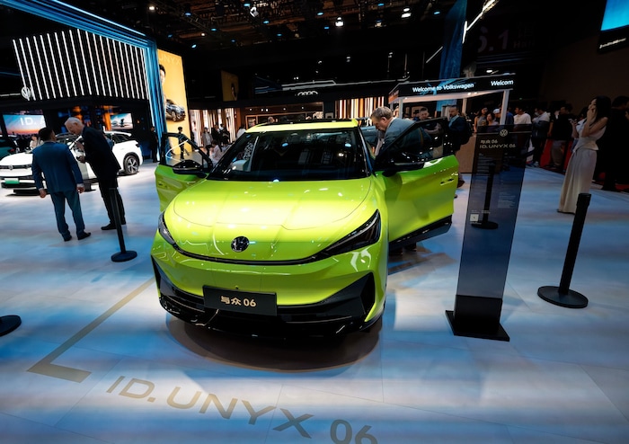 Ein VW-Modell bei der Autoshow in Shanghai im April 2025