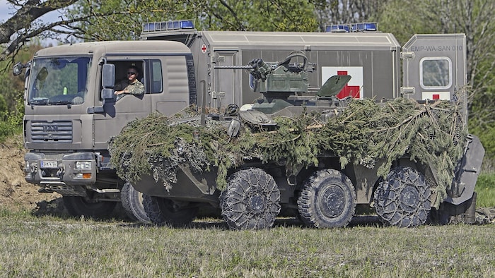 Radpanzer in Allentsteig bei der Übung „TRIAS25“ 