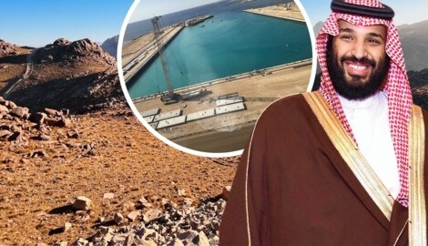 Kronprinz bin Salman ist überzeugt von seinem Projekt. Doch kann er es auch finanzieren? (Bild: EPA/Morkos Ishaq/HO, Giles Pendleton)