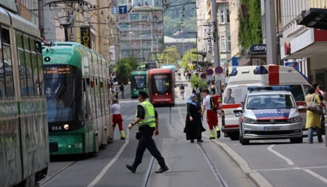 Die Annenstraße war durch den Unfall gesperrt. (Bild: Jauschowetz Christian)