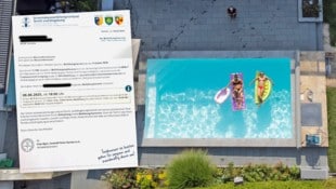 Etwa 1400 Pools sind in der Region rund um Ternitz gelistet, Tendenz steigend. Den Besitzern wird ein bestimmter Tag zum Einlassen zugeteilt. (Bild: Krone KREATIV/Doris Seebacher)