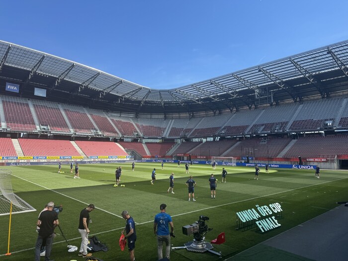 Die Journalisten durften das Abschlusstraining die ersten 15 Minuten lang besuchen.