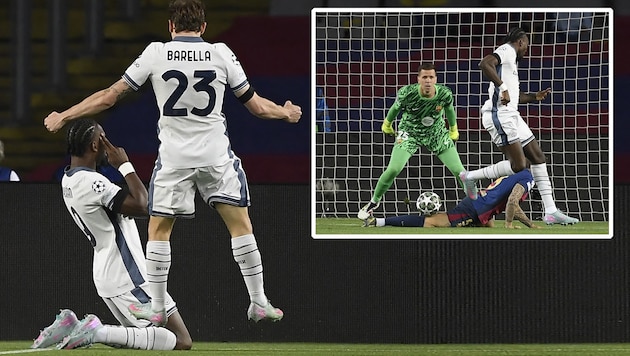 Inter Bejubelt einen Rekordtreffer! (Bild: Krone KREATIV/AFP or licensors)