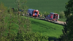 Die Feuerwehr musste den Mann befreien.