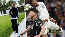 David Alaba kann schon wieder lachen. (Bild: Krone KREATIV/GEPA, instagram.com/davidalaba)