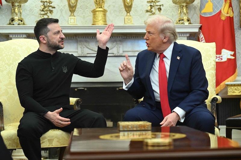 Das jüngste Treffen im Weißen Haus endete mit dem Rauswurf von Selenskyj. (Bild: AFP/SAUL LOEB)