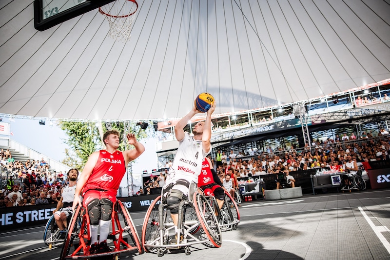Auch die Rollstuhl-Basketballer sind beim 3x3 Vienna am Heumarkt am Start. (Bild: © Andreas Pichler-Kröss, APhotography)