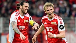 Großer Jubel bei den Union-Österreichern Christopher Trimmel und Leopold Querfeld