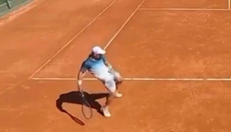 Svyatoslav Gulin sorgte für unschöne Szenen. (Bild: x.com/TheTennisLetter)