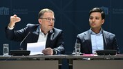 Die Klubchefs Wöginger und Shetty haben die Reform präsentiert.