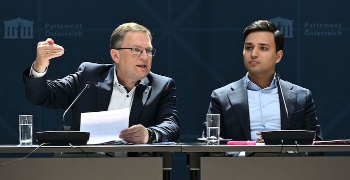 Wöginger und Shetty im Hintergrundgespräch