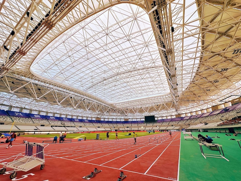 Das hochmoderne Stadion von Keqiao. (Bild: Tony Dou)