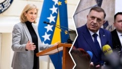 Meinl-Reisinger wurde von Dodik übel beschimpft.