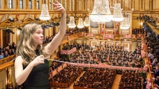Mirga Gražinytė-Tyla dirigiert am Samstag und am Sonntag im Goldenen Saal (Bild: Krone KREATIV/Ben Ealovega, Roman Zach-Kiesling)