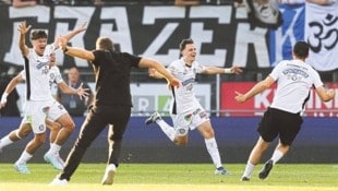Zu früh gejubelt: Das Tor von Belmin Beganovic gegen die Austria wurde noch aberkannt. (Bild: APA/ERWIN SCHERIAU / APA / picturedesk.com)