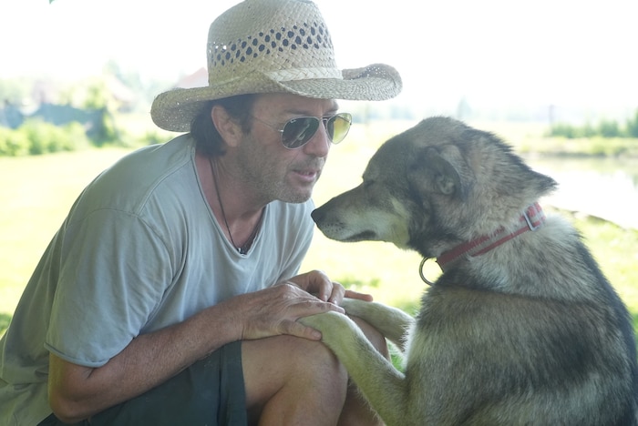 Serdjukov mit seinem Hund