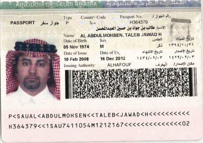 Ein alter Reisepass des Attentäters