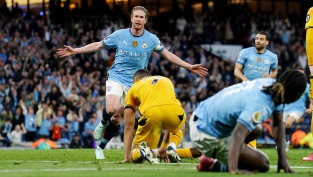 Kevin de Bruyne erzielte den einzigen Treffer des Abends. (Bild: AP/Martin Rickett)