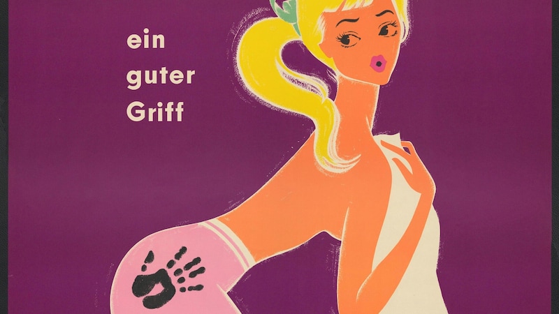 Werbeplakat des Textilunternehmers Benedikt Mäser, Elastisana 1957. (Bild: Plakatsammlung Wirtschaftsarchiv Vorarlberg)
