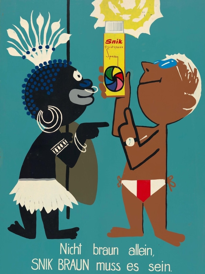 Plakatsteher des Kosmetikherstellers Dybal, 1978 bis 1980. 