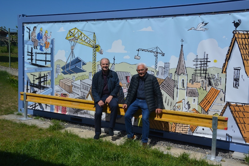 Hans Godowitsch und Hans Kern vom MUBA freuen sich auf viele interessierte Besucher in ihren Ausstellungen.  (Bild: Charlotte Titz)