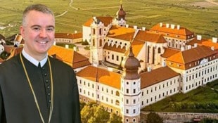 Patrick Schröder, der neue Abt von Stift Göttweig.  (Bild: Krone KREATIV/Stift Göttweig/Robert Herbst, NLK Burchhart)