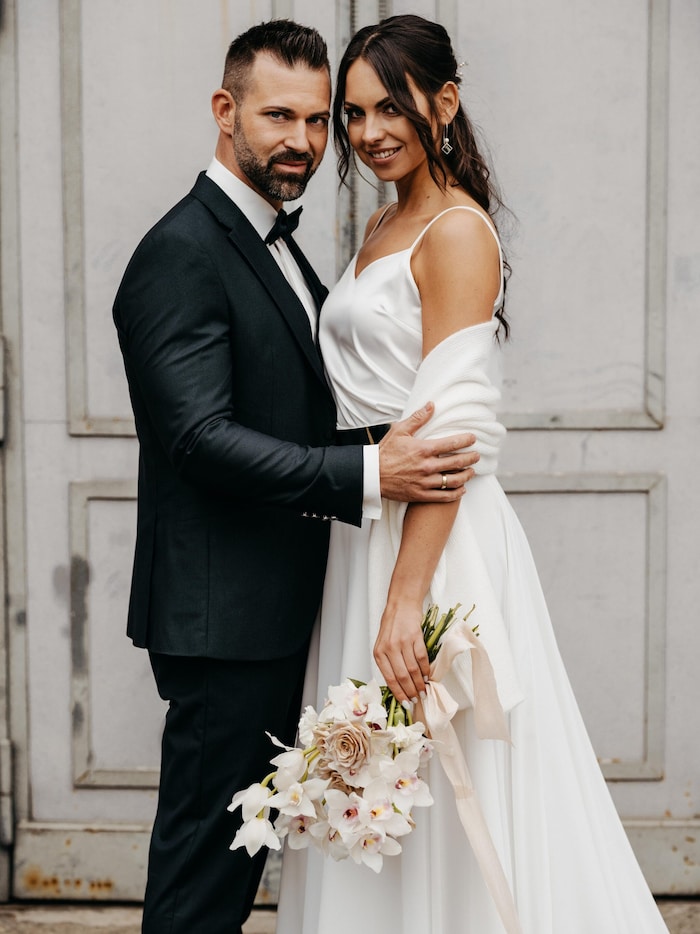 Für die Kameras hat das Paar schon vorab posiert: Christoph Kulmer und Karina werden sich ...