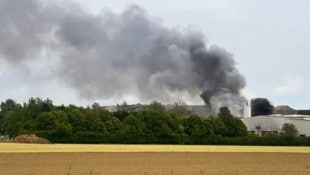 Dichter Rauch über der Mülldeponie in St. Pölten. (Bild: Privat)