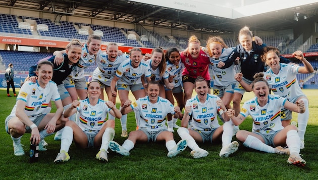 Die Frauen des SKN St. Pölten haben ihre Titelserie fortgesetzt! (Bild: GEPA)