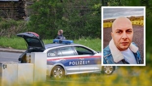 Die Polizei fahndet auf Hochtouren nach dem Flüchtigen. (Bild: Krone KREATIV/LPD Salzburg, APA/FRANZ NEUMAYR)
