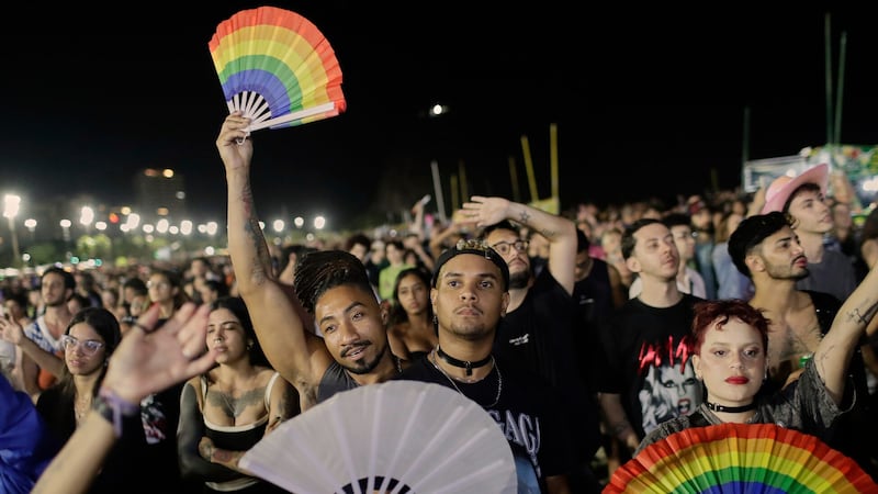 Mehr als 2,1 Millionen Fans waren bei dem Konzert am Samstagabend dabei. (Bild: AP/Bruna Prado)