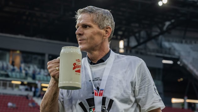 Didi Kühbauer und sein Team durften zuletzt den Cup-Sieg feiern!  (Bild: GEPA)
