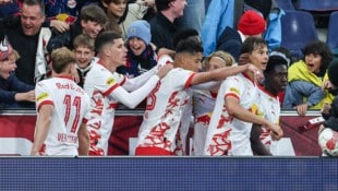 Red Bull Salzburg jubelte über den 2:0-Sieg gegen die Wiener Austria. (Bild: GEPA)