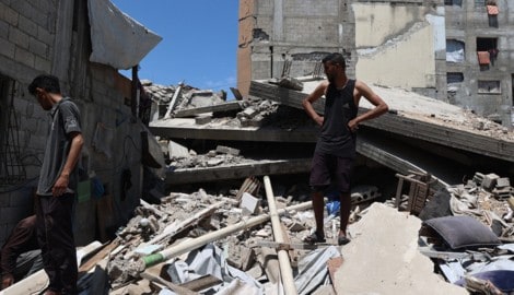 Palästinenser im zentralen Gazastreifen